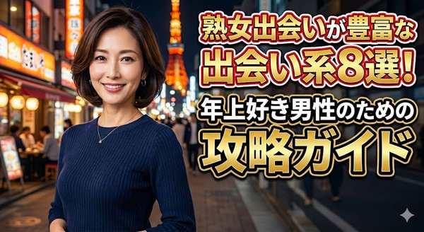熟女出会いが豊富な出会い系8選！年上好き男性のための攻略ガイド